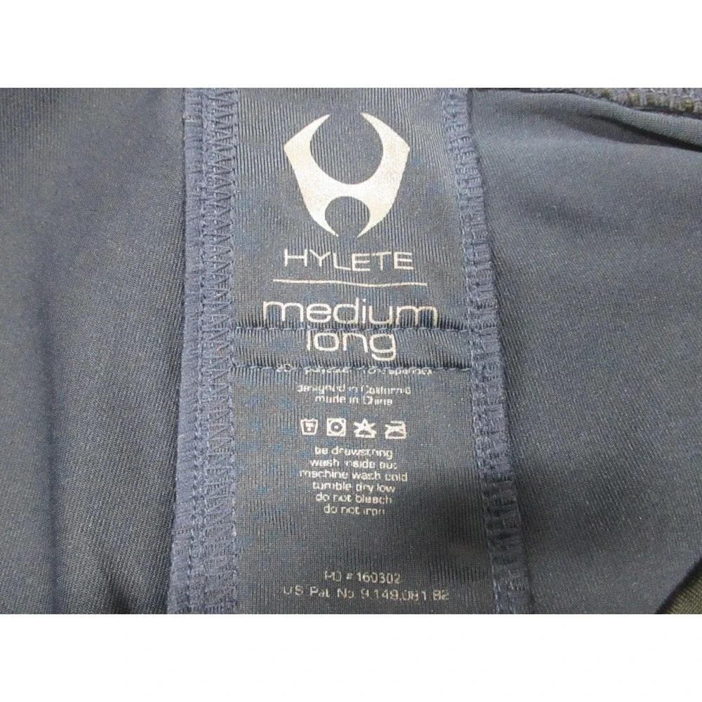 HYLETE Shorts Mens Medium Blue Athletic Training Zip Pocket Drawstring 12 Inseam
